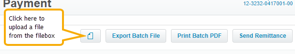 To attach printouts to batches in xero click on the folded paper icon to upload a file.